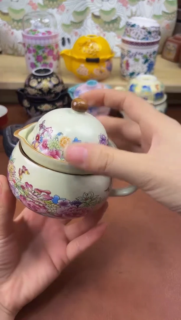 陶陶瓷茶具摆件旅行套组