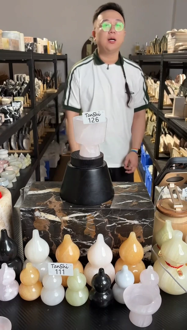 石材126粉玉大王杯