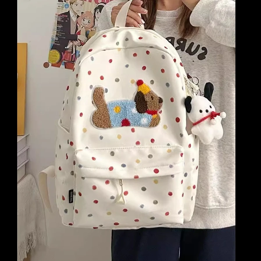 书包女大学生2025秋冬新款可爱文艺高颜值腊肠狗背包高中生双肩包