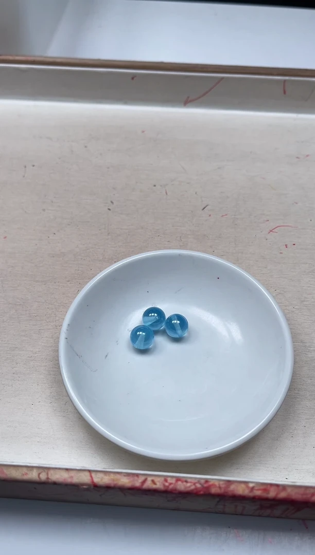 蓝宝石裸石未镶嵌D284 海蓝宝石10mm 1颗20元