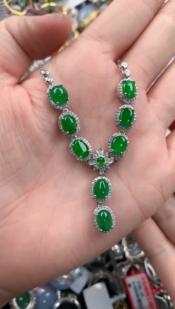 银S925镶嵌戒指翡翠333----6