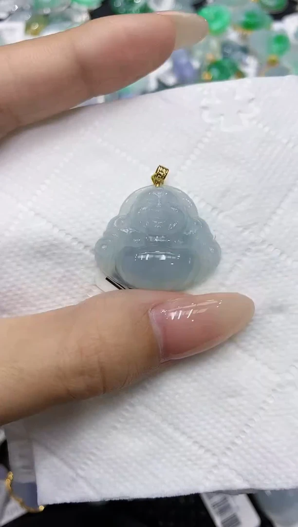 翡翠18K金镶嵌颈饰111111111111