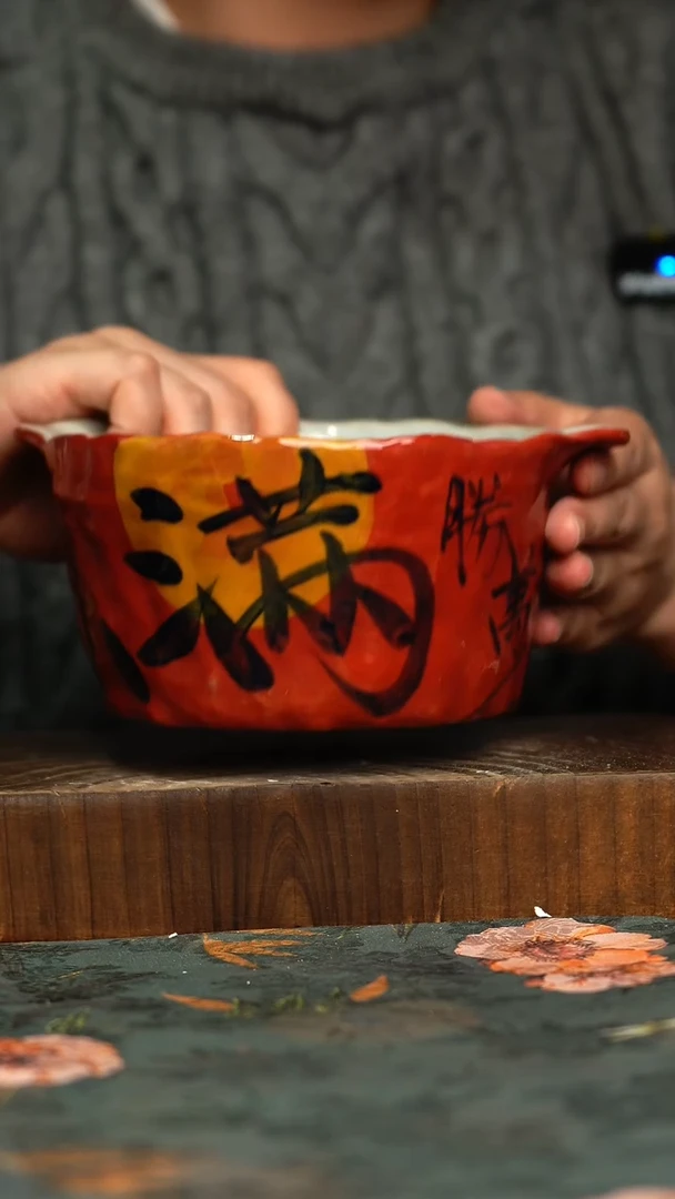 杯釉下彩手工手绘同款陶器