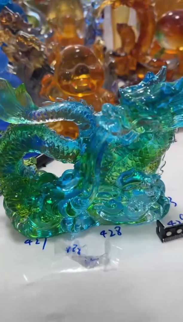 手工艺品琉璃406 龙腾四海  微瑕作品  不退不换  介意勿拍