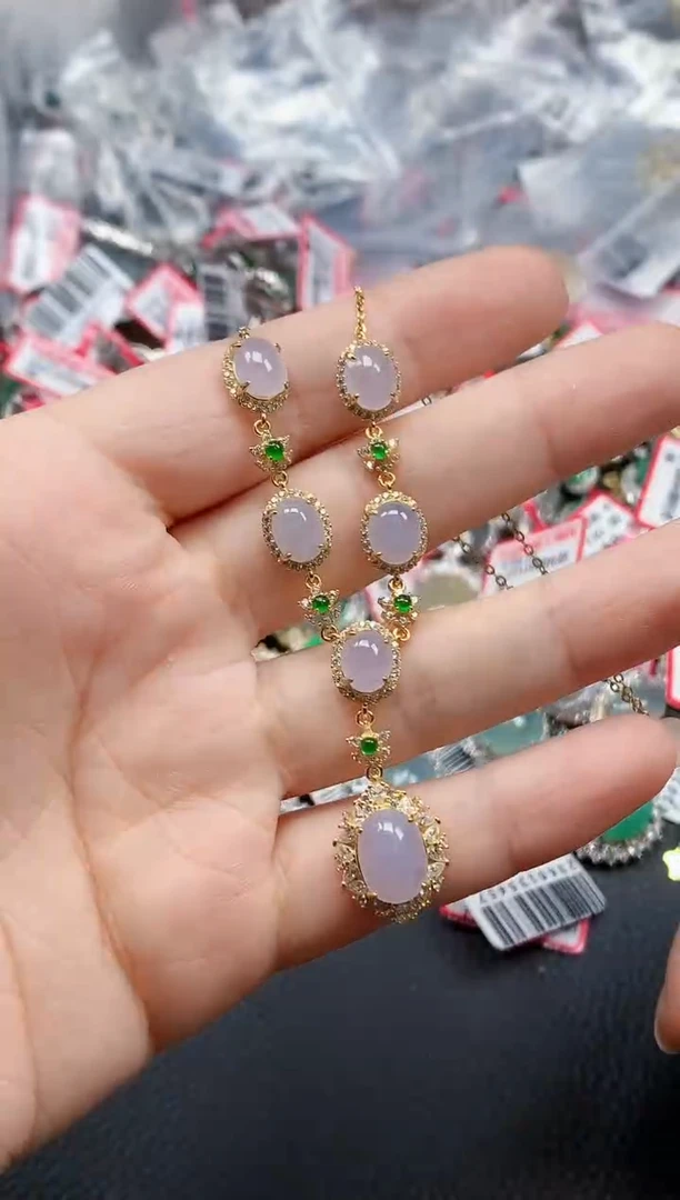 银S925镶嵌戒指翡翠天然A货缅甸翡翠