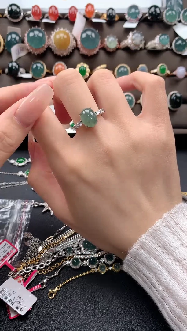 【闪购商品】翡翠戒指银S925镶嵌331231