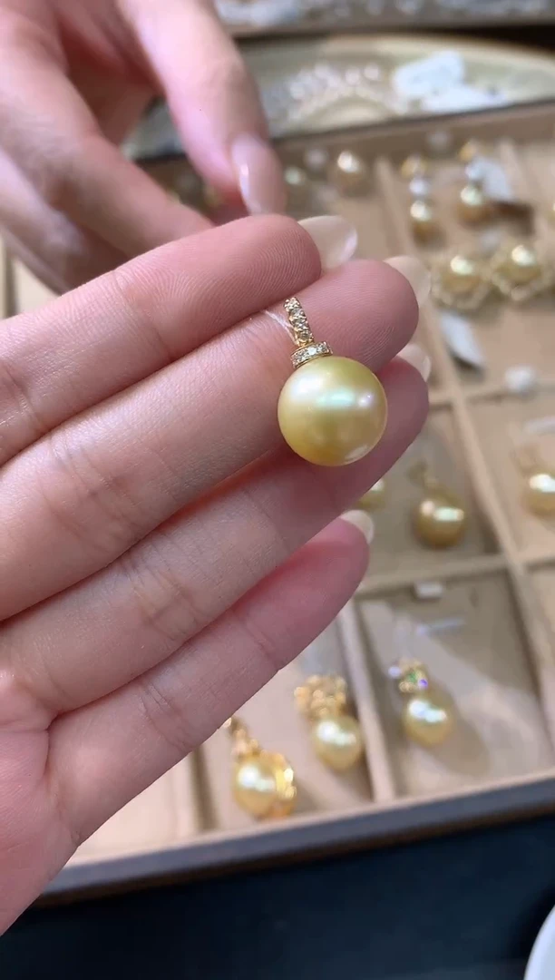 18K金镶嵌吊坠（不含链）海水珍珠A515|2980