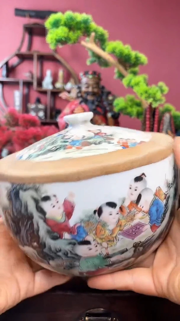 【闪购商品】孤品编号134-百子图罐白cp