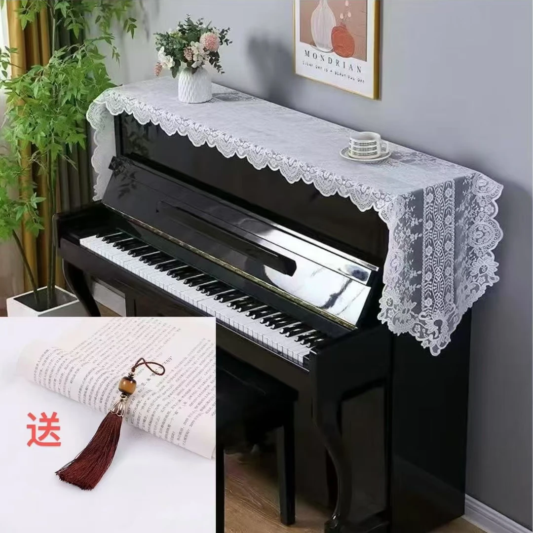 仙仙款白色蕾丝电视柜钢琴电视盖巾可做桌旗