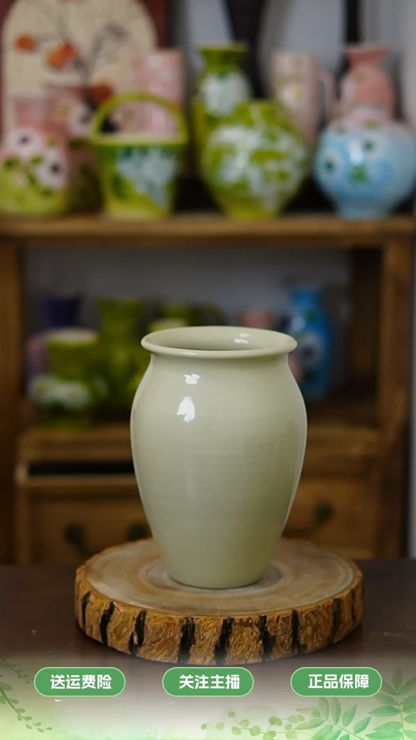 拾鱼陶瓷花瓶花器3