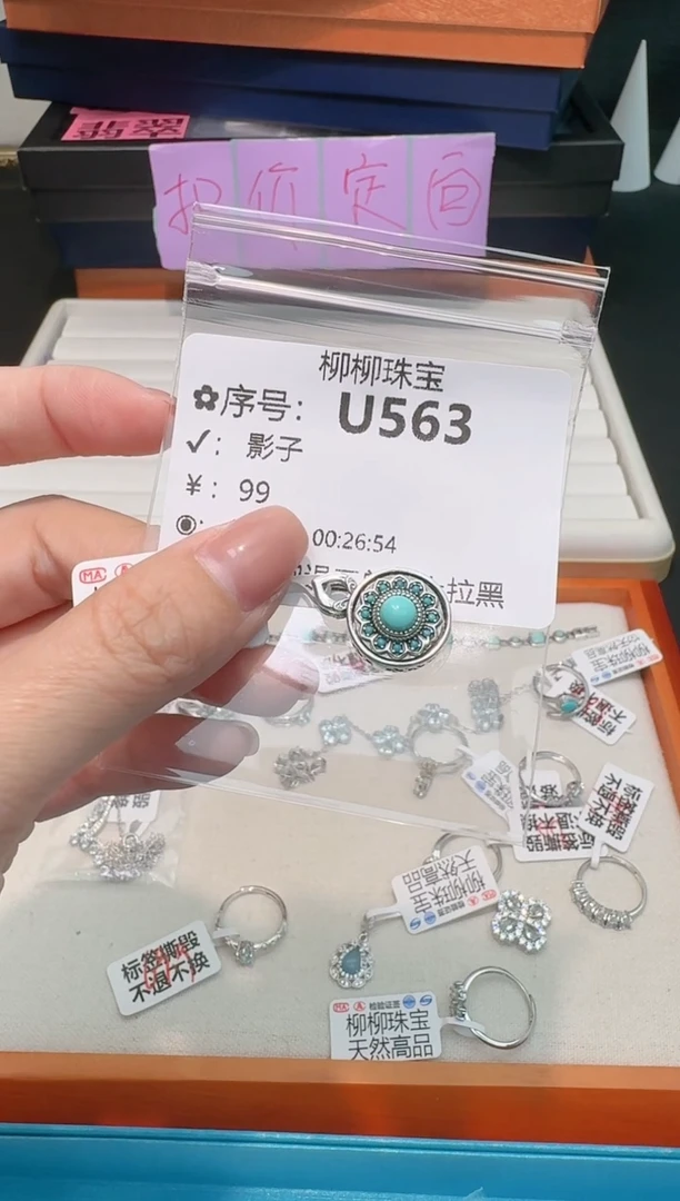 【闪购商品】水晶珠宝半成品银S925镶嵌多样性发一U563