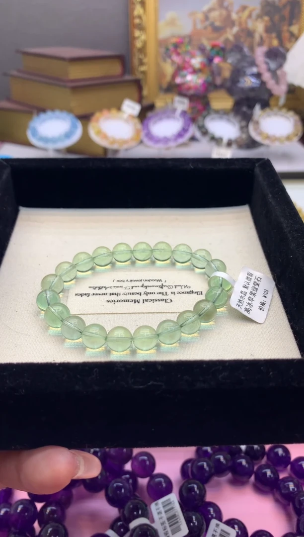 【闪购商品】水晶手串未镶嵌9+高冰苹果绿萤石