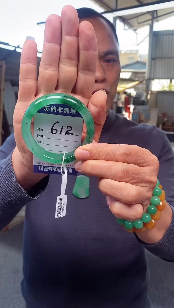 未镶嵌手镯石英质玉（非洲翠）61+