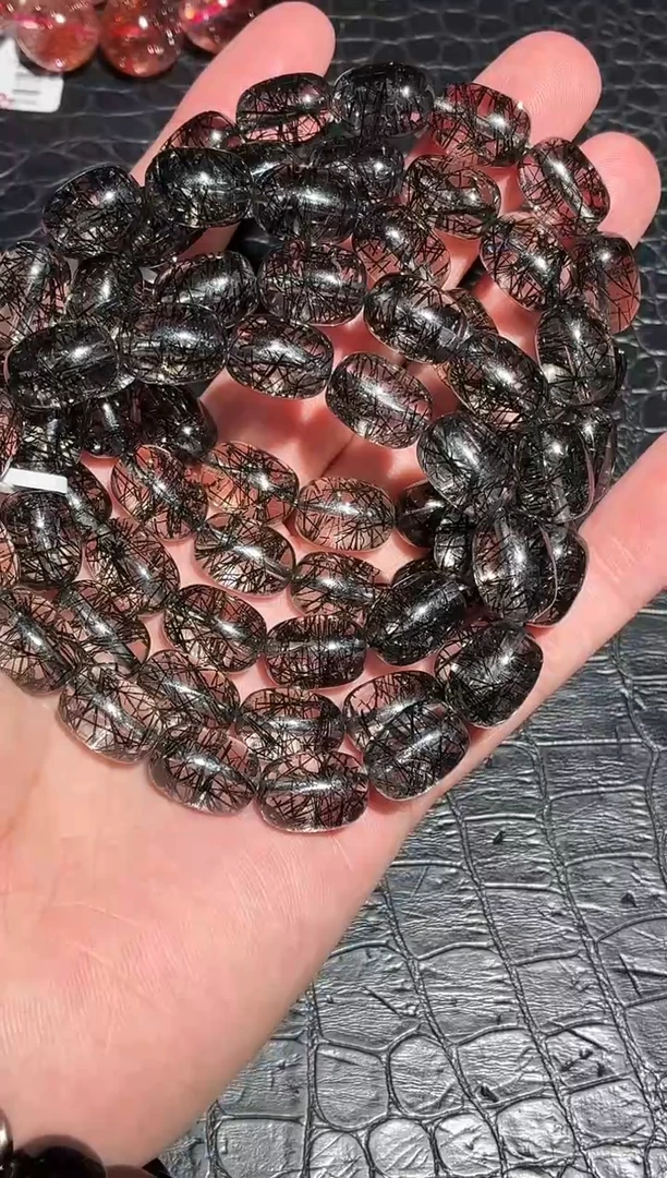 未镶嵌手链水晶单圈黑发晶A10（多样性发其一）