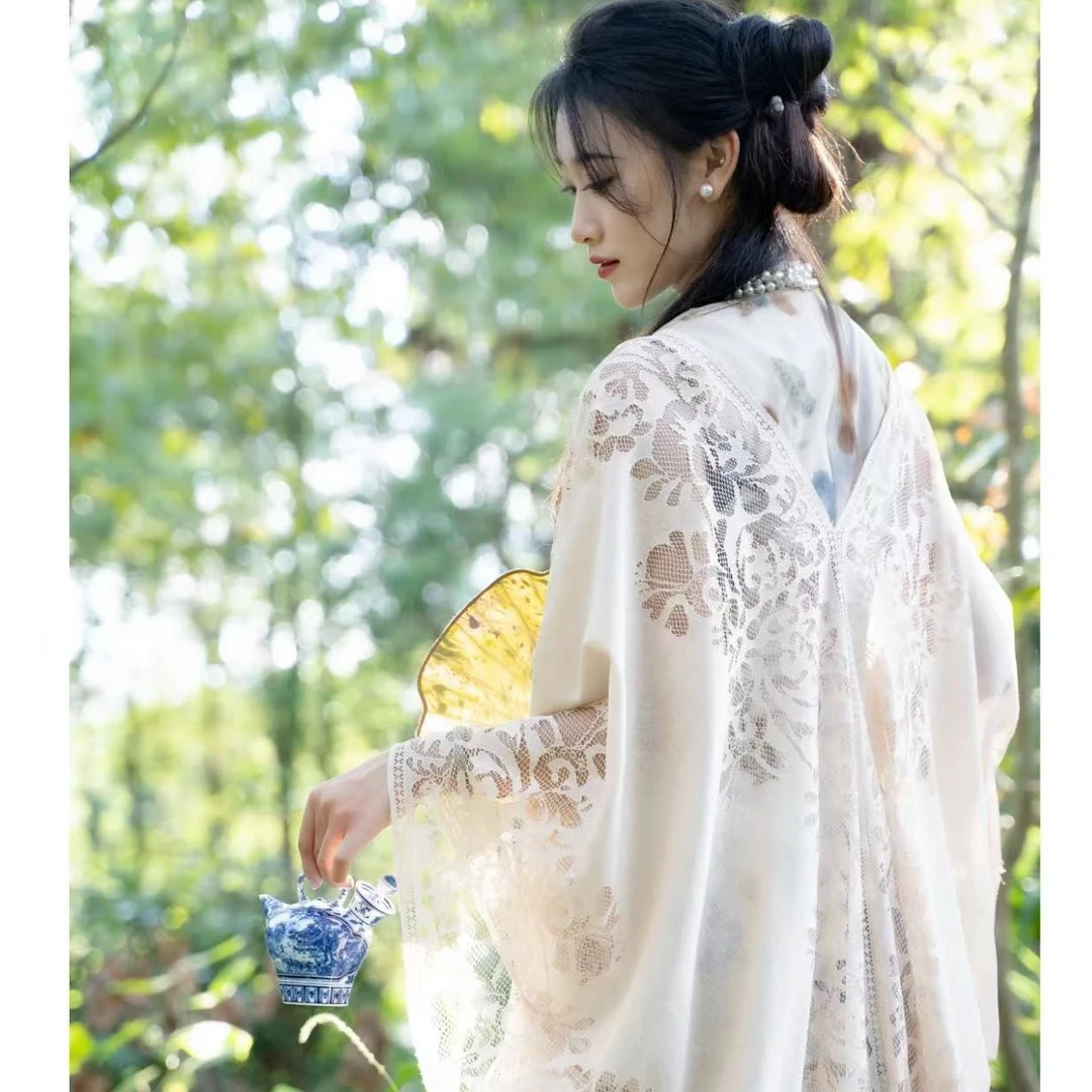 仙气百搭长款流苏旗袍披肩防晒开衫慵懒风薄款新中式春夏爆款女