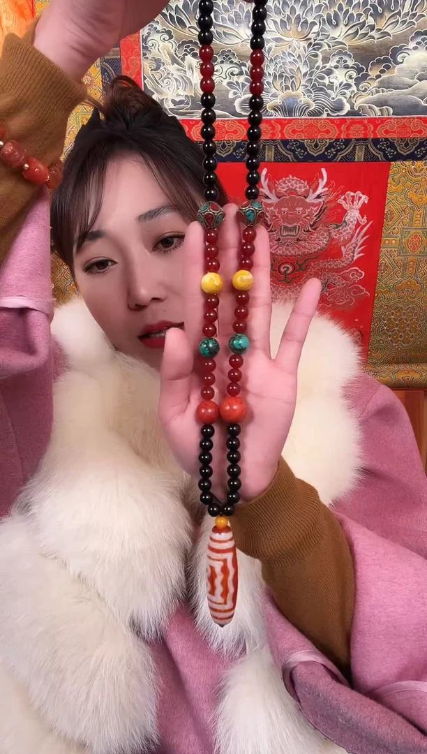 非金属无藏式风格珠串五眼