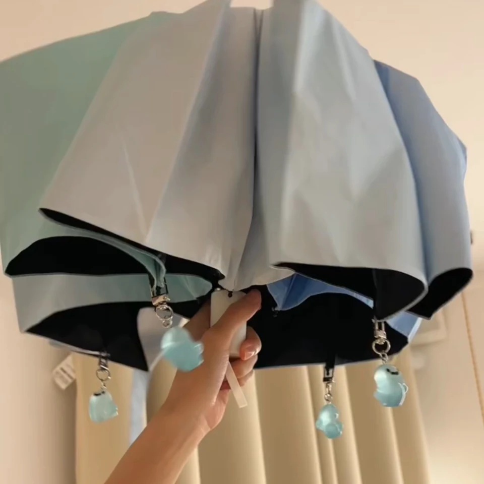 夜光幽灵雨伞果冻全自动防晒防雨晴雨伞DIY雨伞可爱高级感装饰伞