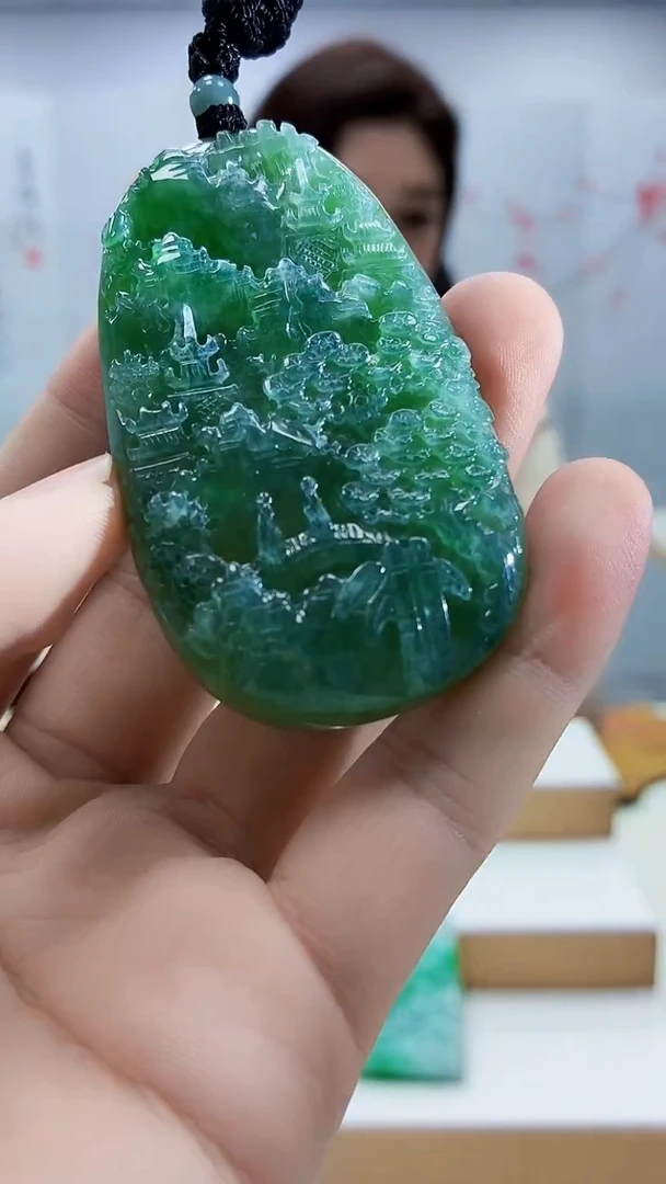 未镶嵌定制翡翠4829bb-毛货挂件80