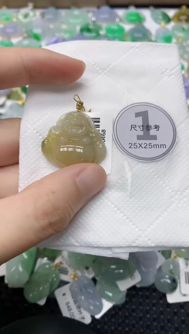 翡翠18K金镶嵌颈饰1111111111