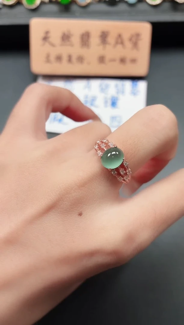 银S925镶嵌戒指翡翠111111111