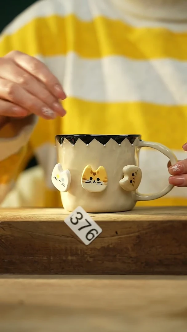 【闪购商品】瓷片新品！设计师手捏转纽小猫