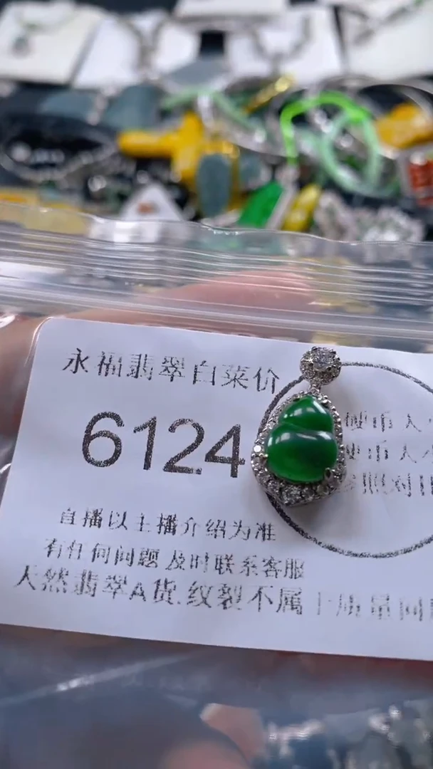 翡翠未镶嵌吊坠(不含链)6124