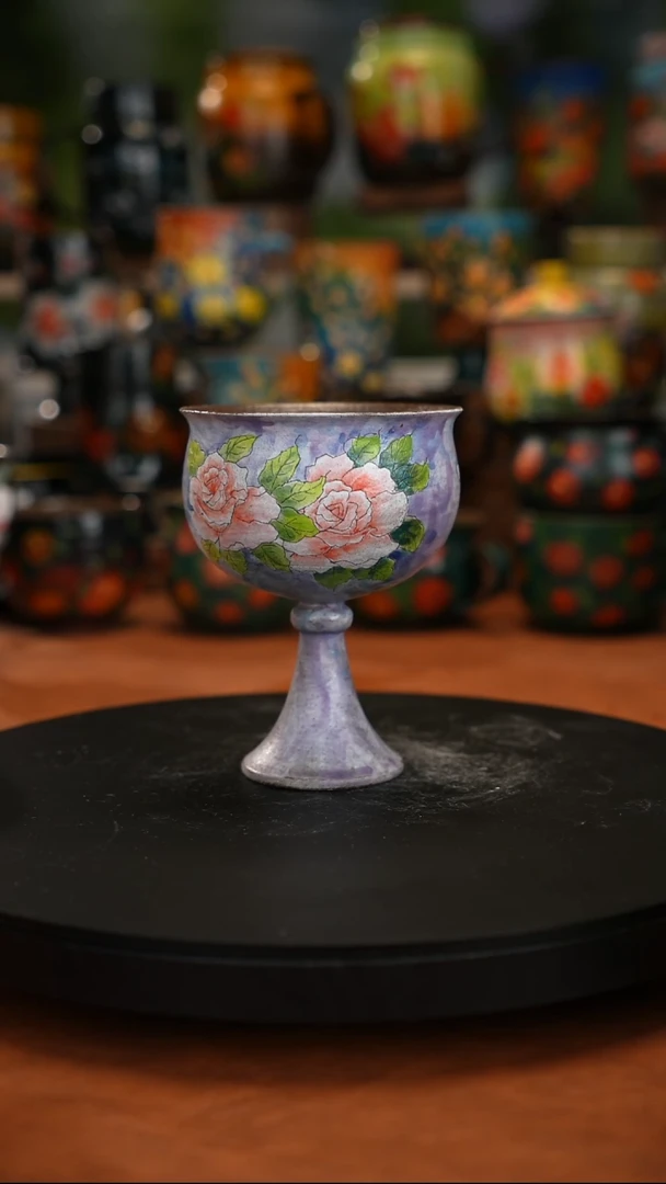 紫砂油画手绘釉下彩