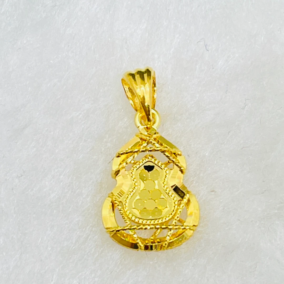 足金999七彩迷你小葫芦吊坠【T5】