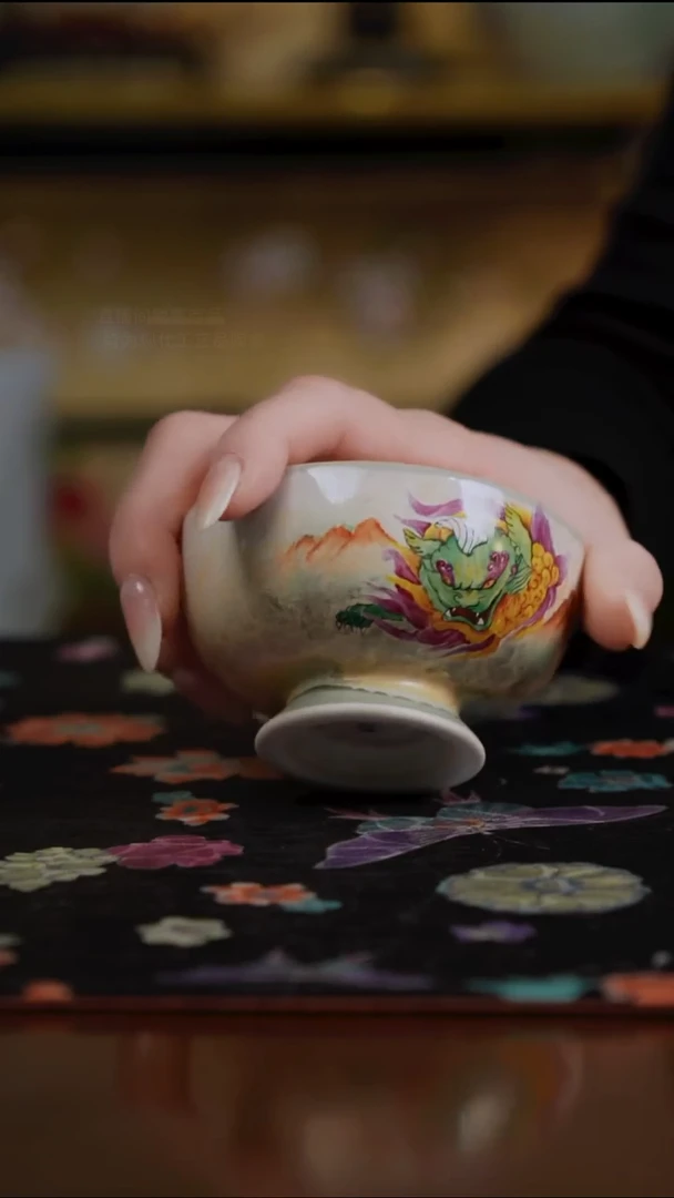 杯景德镇陶瓷杯碗柴烧多人