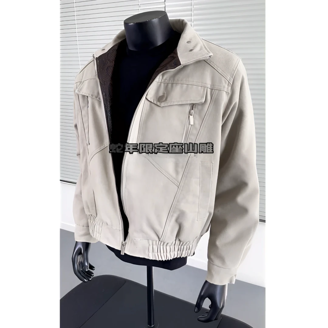 【库库】2025蛇年限定座山雕山蟒短款外套春季立领潮新夹克限定款