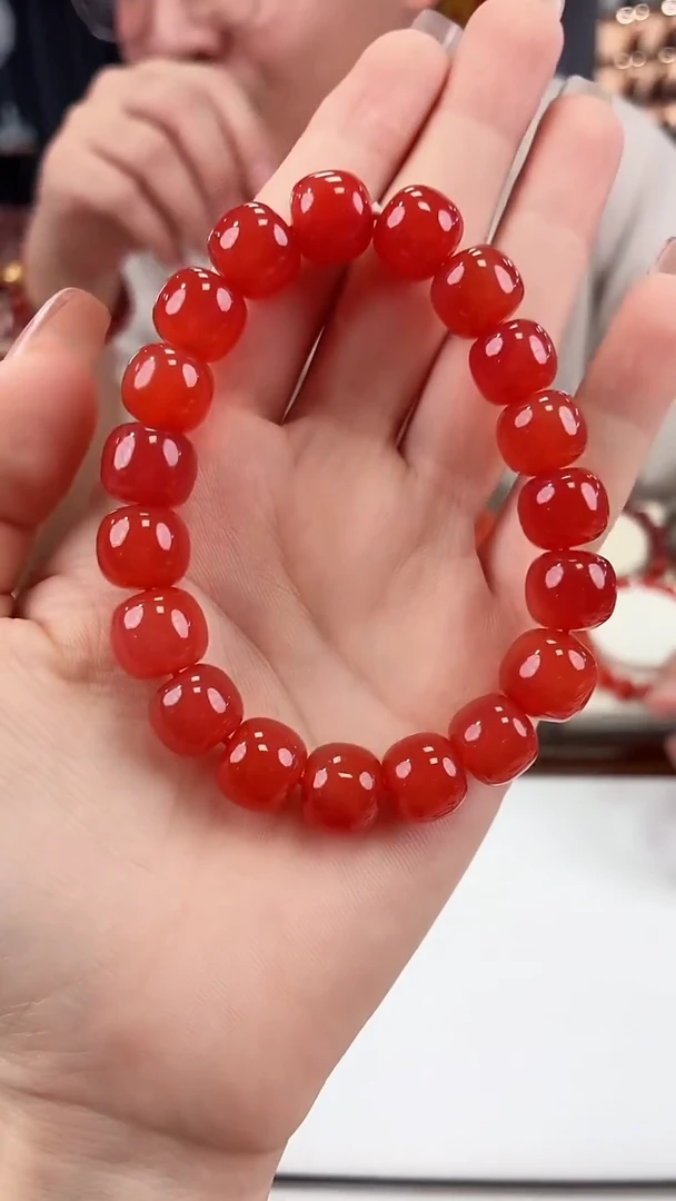 南红玛瑙冰红老型手串11+未镶嵌一个/条