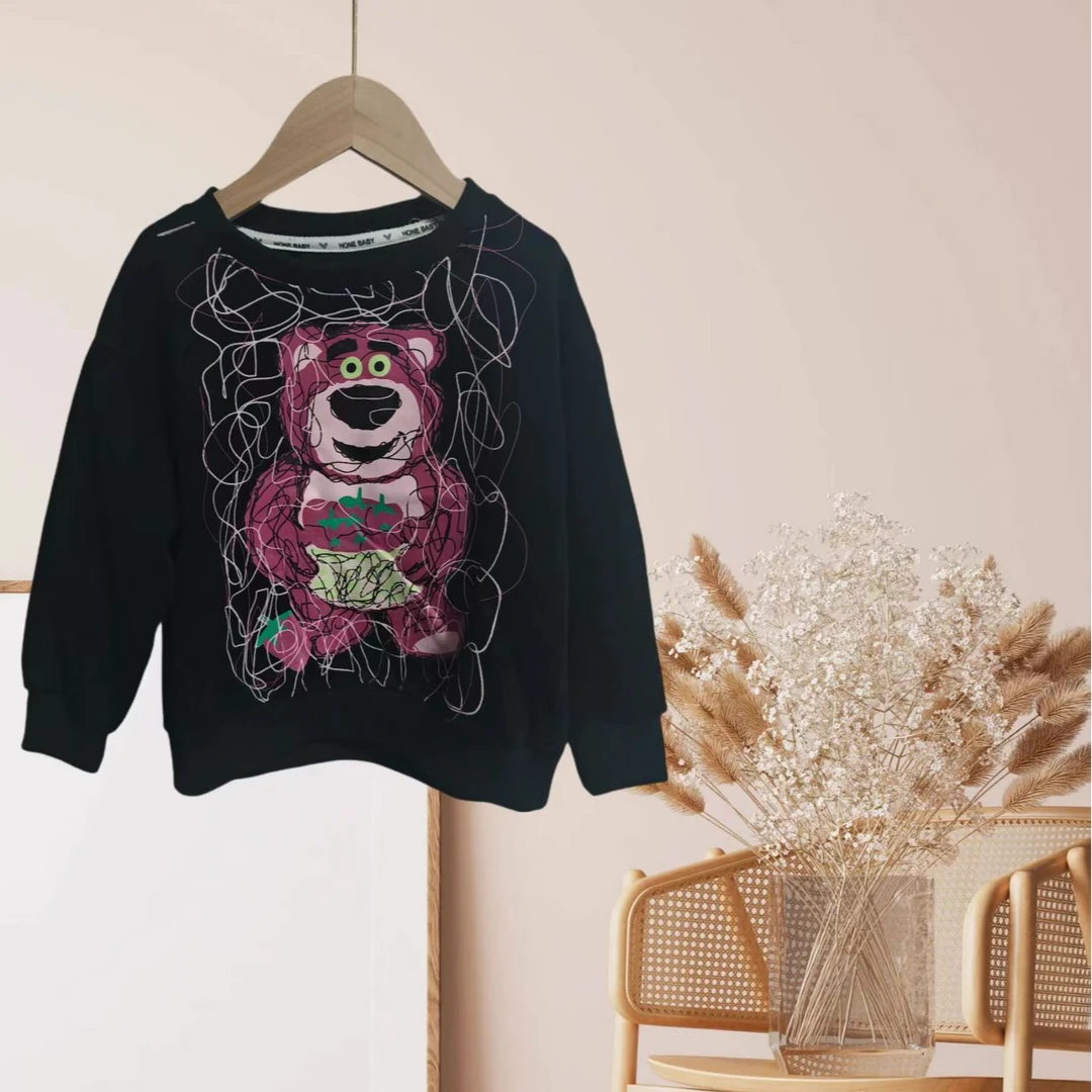 【直播间拍有优惠】春秋款韩版男女童草莓熊卫衣