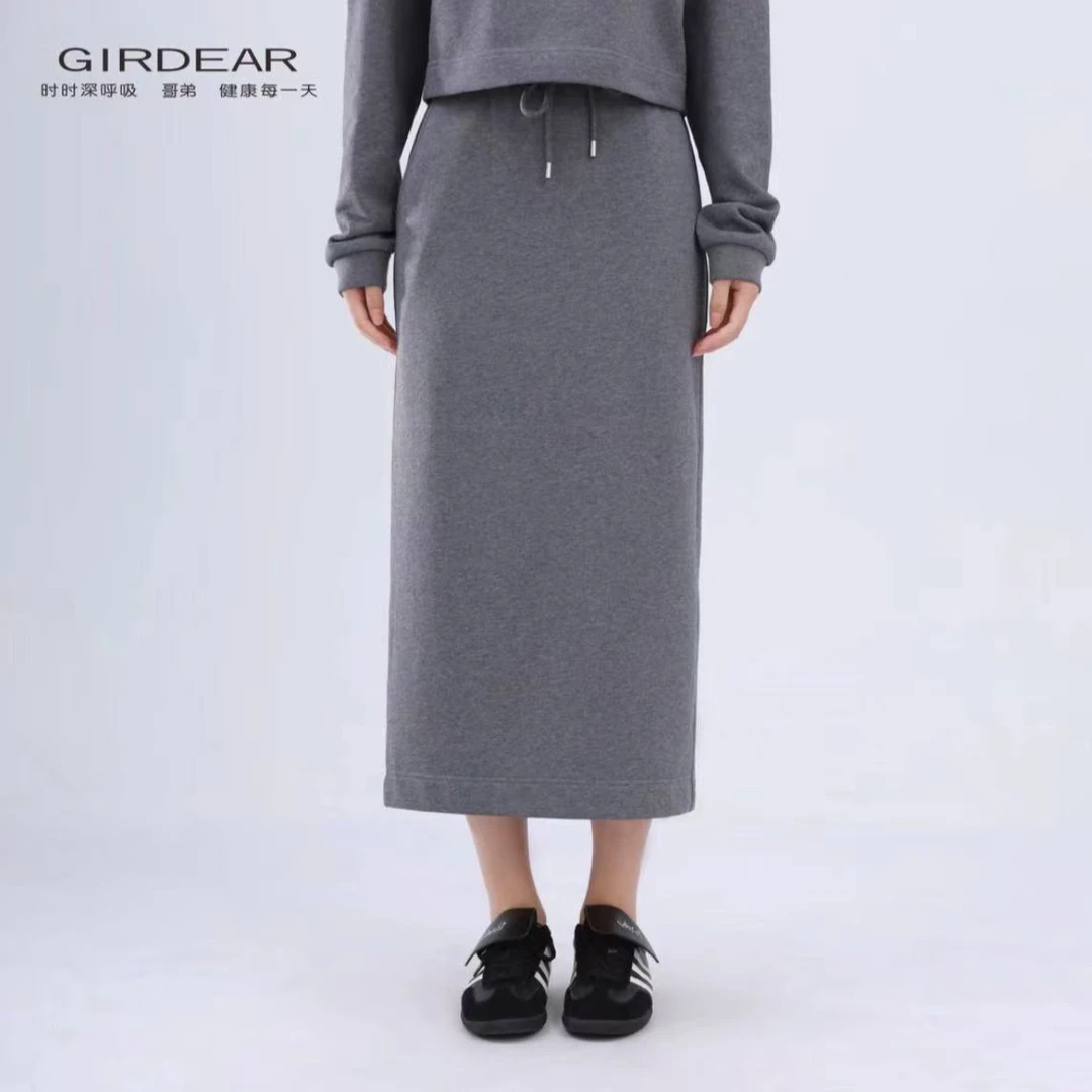 GIRDEAR/哥弟早秋新款时尚气质百搭舒适休闲A字简约半身裙 120027