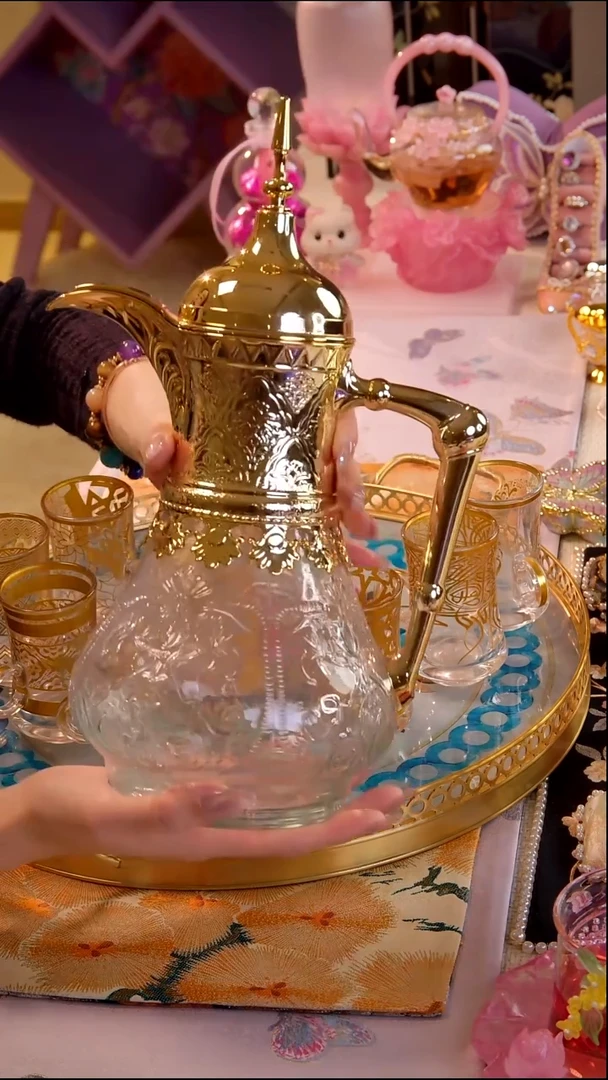 阿拉伯耐高温玻璃冷水壶 如图所示