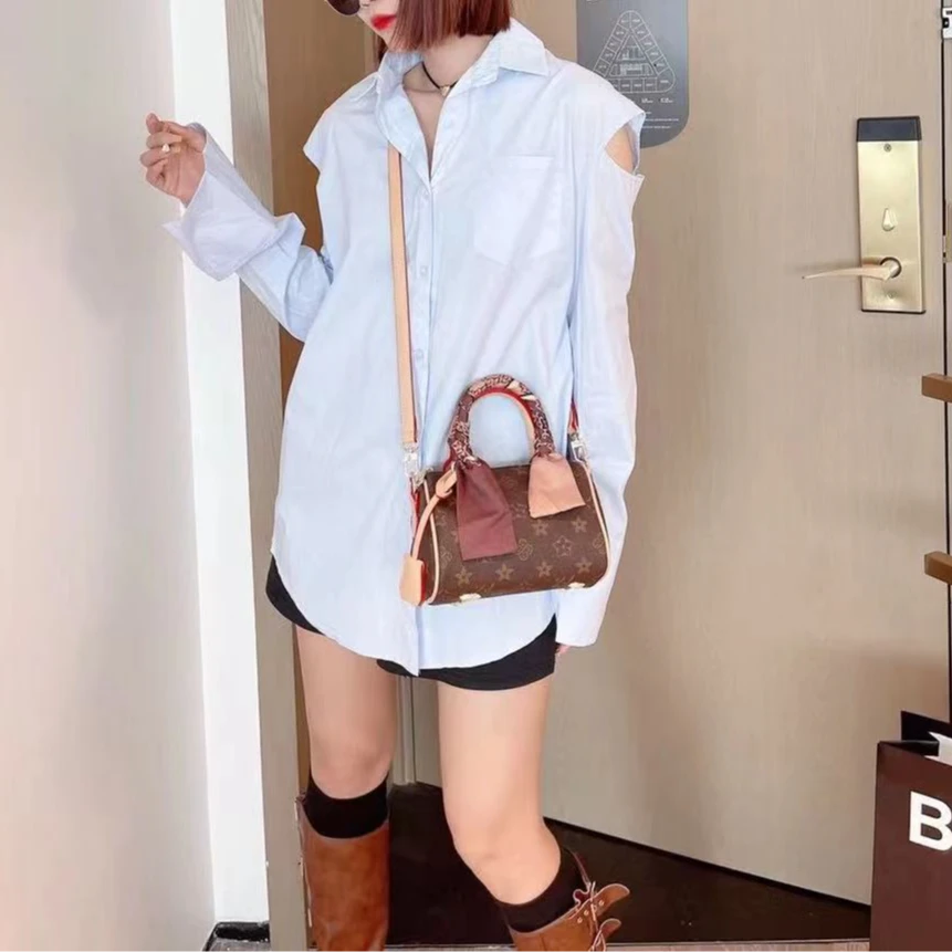 时尚单肩斜挎百搭手提斜挎枕头包