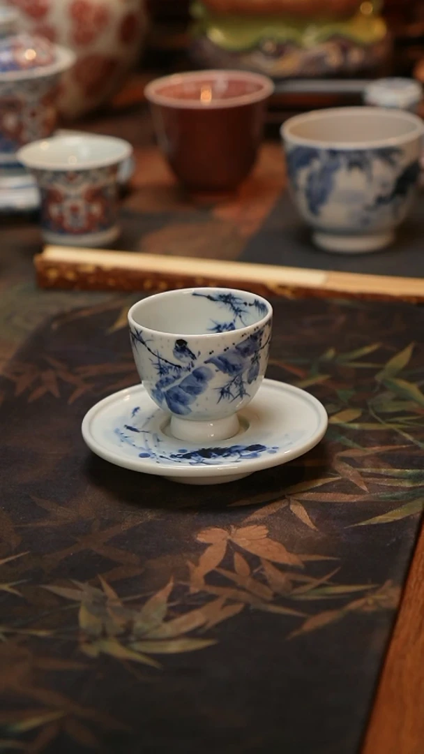 康亭守艺蕉林听雨杯+杯托