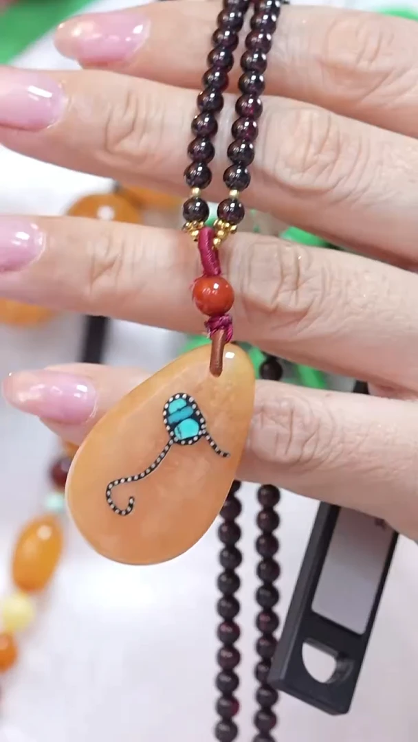 蜜蜡颈饰未镶嵌5185天然蜜蜡珠宝奇石云端妖孽全部保真