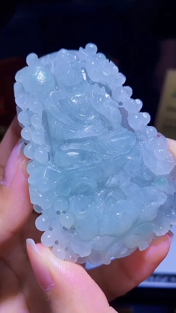 未镶嵌定制翡翠KK翡翠毛货吊坠-25