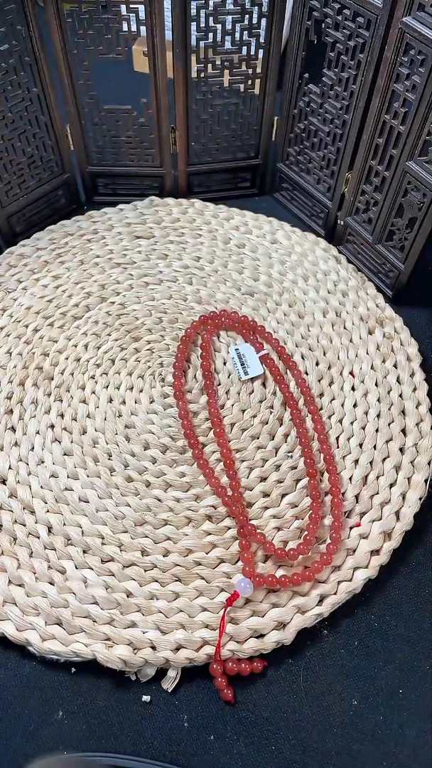 未镶嵌多圈南红玛瑙冰粉多圈6mm