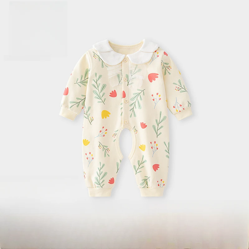 纯棉无骨婴儿开档连体衣新生儿睡衣儿童漏档秋衣A类满月周岁哈衣
