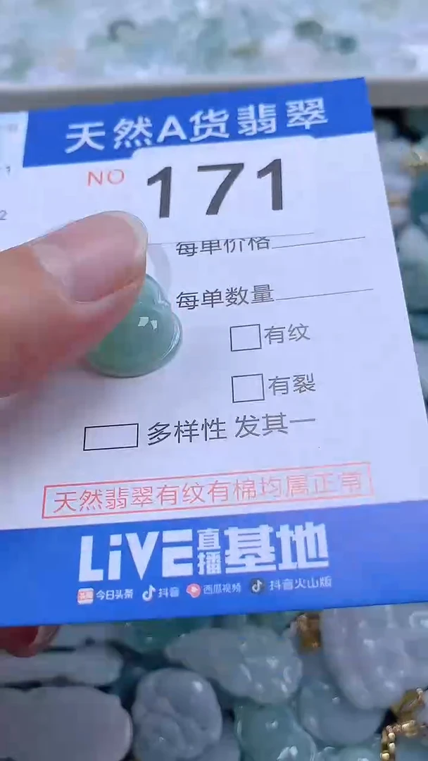 翡翠未镶嵌吊坠(不含链)1