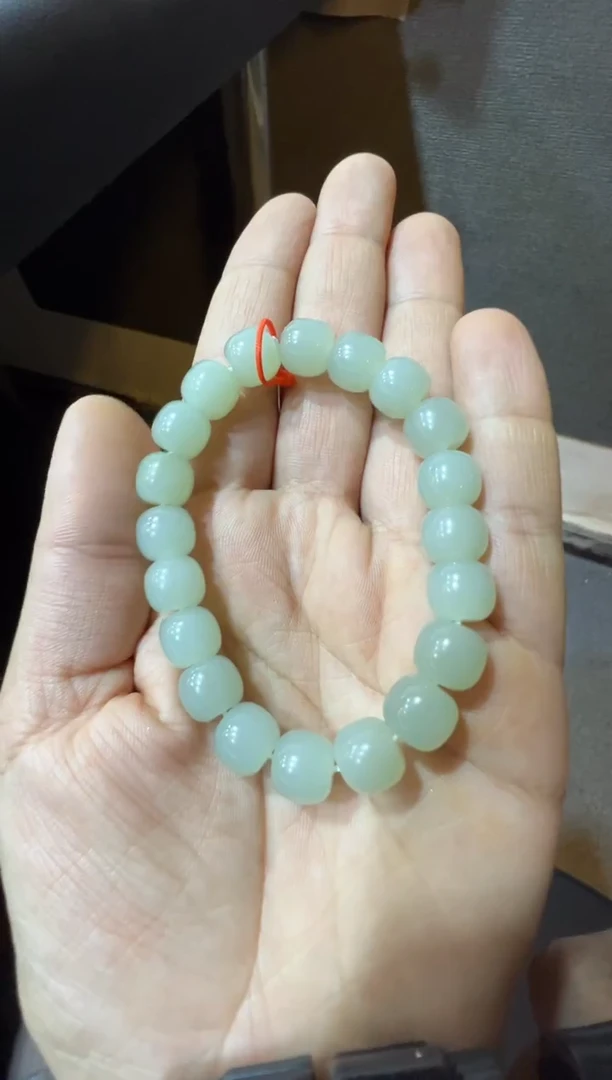 未镶嵌手串和田玉且末近矿高青白手串（产地直发）