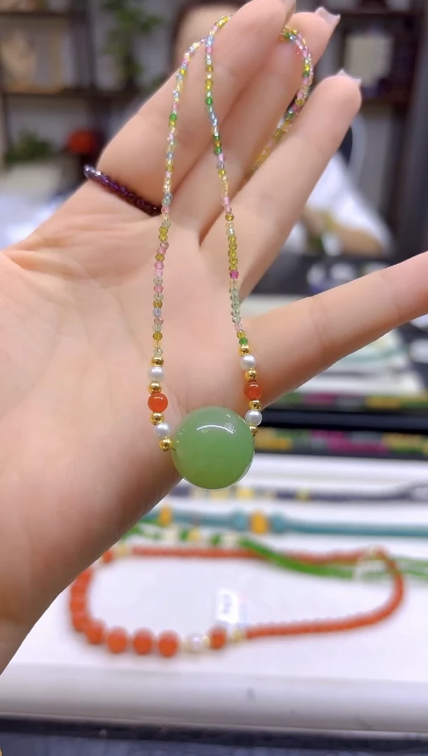 未镶嵌颈饰碧玺DIY款X510