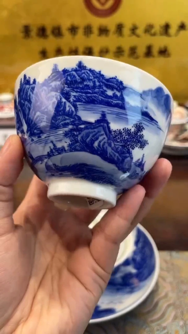 杯子瓷景德镇源头工厂生产，手工手绘