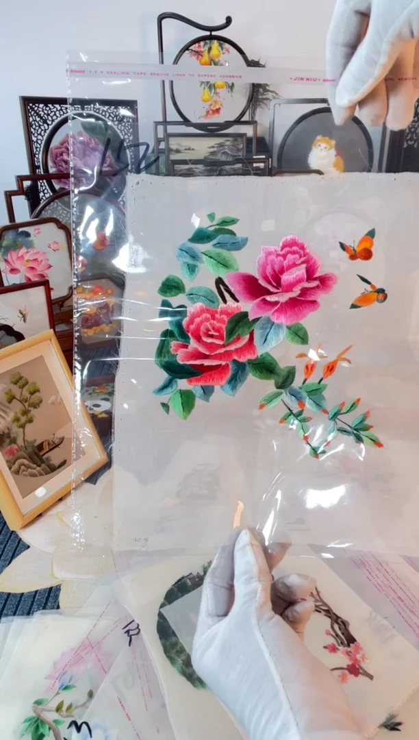 织绣纯手工苏绣双面绣绣布152