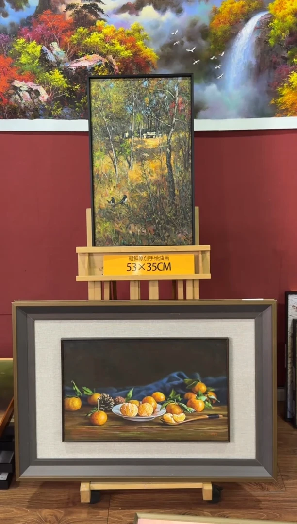 油画【52号】约53*35丨朝鲜原创纯手绘孤品油画丨顺丰包邮