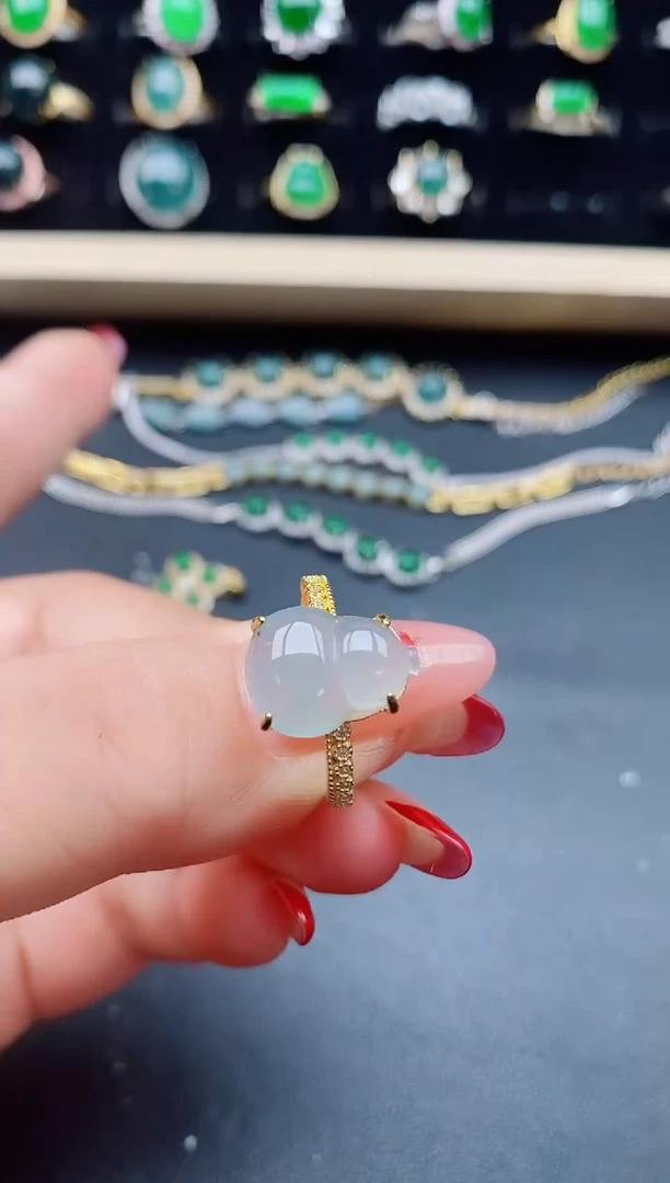 【闪购商品】翡翠戒指银S925镶嵌5080505