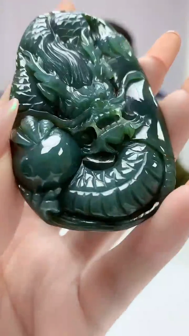 【闪购商品】定制翡翠未镶嵌4917DD-毛货挂件55
