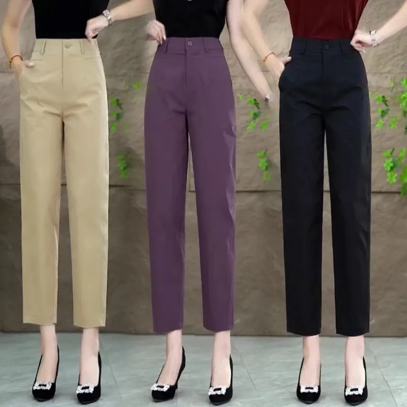 哈伦镰刀裤2025百搭夏季显瘦修身时尚宽松薄款冰感萝卜休闲裤851