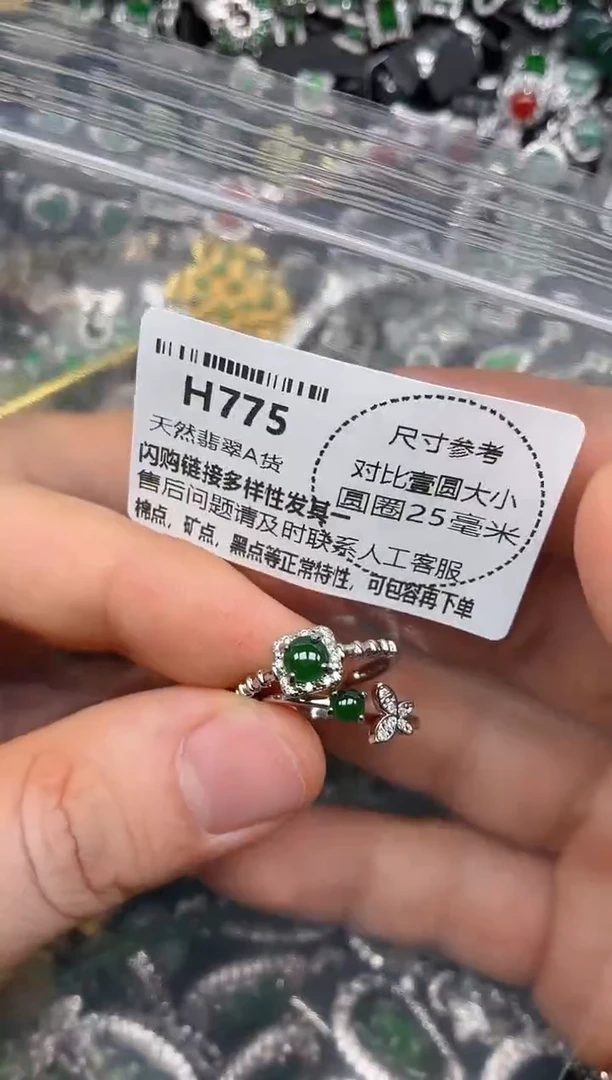 颈饰未镶嵌翡翠H775戒指
